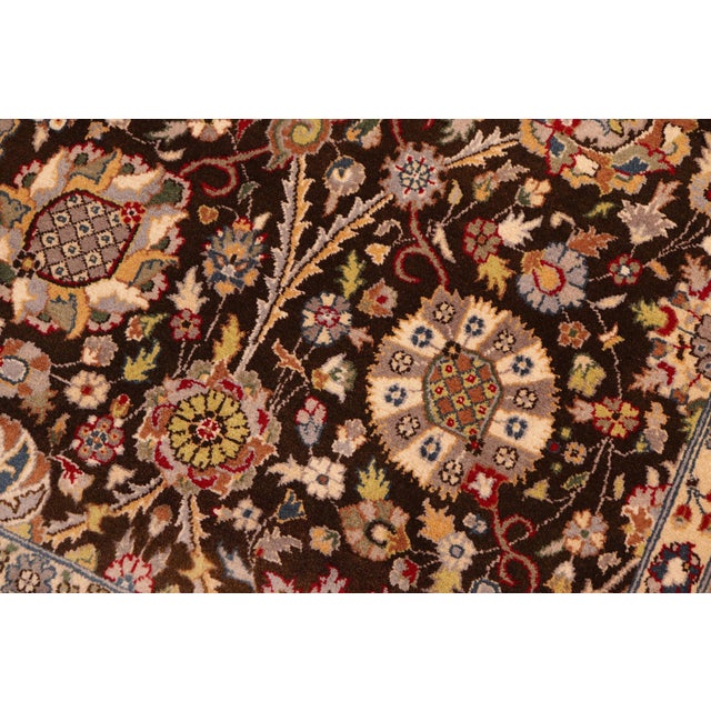 Boho Chic 1990's Pak-Persian Brown/Taupe Wool Rug - 5'11'' X 9'2'' For Sale - Image 4 of 9