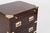 Campaign Style Nightstands in Wood and Brass, 1950, Set of 2 For Sale - Image 6 of 15