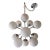1970’s Mid-Century Modern Lightolier 12-Light Atomic Chrome & Milk Glass Sputnik Chandelier For Sale