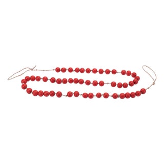 Wood Beaded String Garland (Set of 2) For Sale