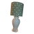 The Ashford Lamp - Ivory Floral Ginger Jar Lamp With Handmade Sage Botanical Lampshade For Sale