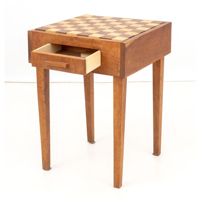 Wood Contemporary Carved Wood Chess Table and Chessmen For Sale - Image 7 of 9
