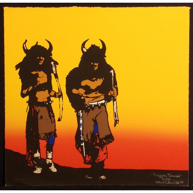 Ward Churchill "Buffalo Dancers" Hand Signed Fine Art Serigraph 1980 For Sale In Denver - Image 6 of 8