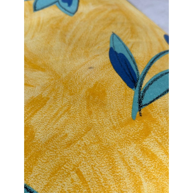 Yellow Pair Postmodern Previously Upholstered Waterfall Benches For Sale - Image 8 of 12