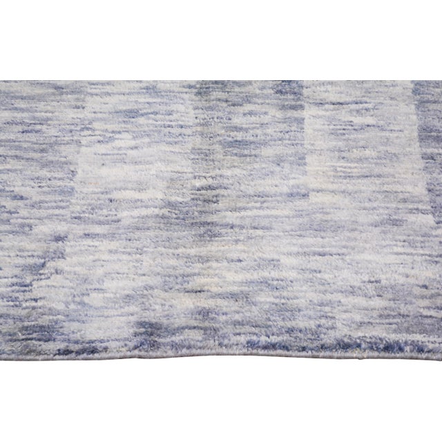 Shabby Chic Moroccan Hand Knotted Modern Rug With Natural Color Organic Wool and Soft Texture,6'7"x10'1" For Sale - Image 3 of 5