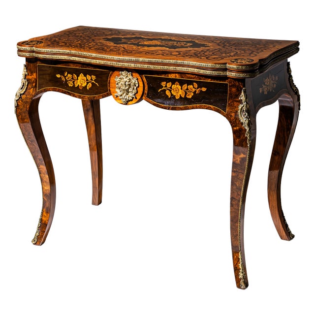 Napoleon III Games Table, France, Late 19th Century For Sale