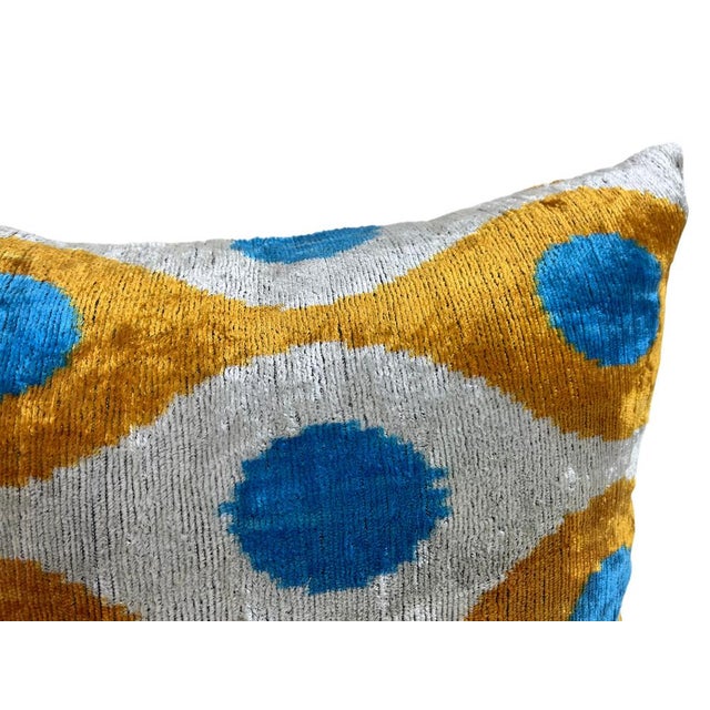 Velvet Silk Cushion Cover with Evil Eye Design, 2000s For Sale - Image 8 of 11