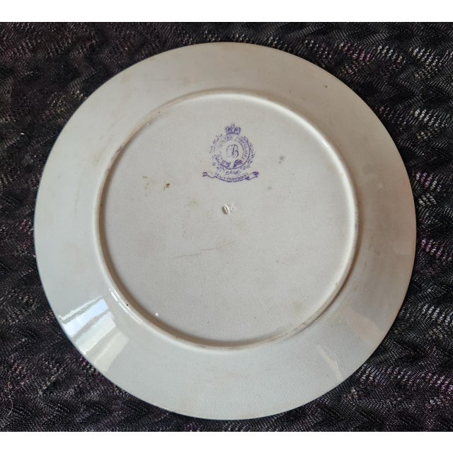 Victorian Staffordshire Lavender Transferware Plate with Chusan Pattern from Clementson Brothers For Sale - Image 10 of 12