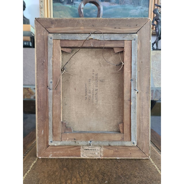 Small Antique 19th Century Oil Painting Portrait of a Pomeranian Dog For Sale - Image 11 of 14
