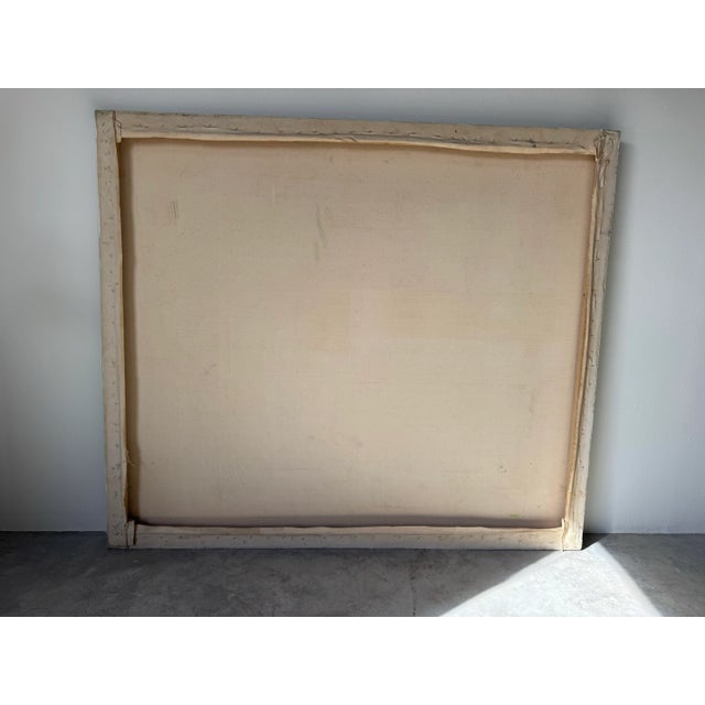 Oversize 1980’s Vintage Expressionist Abstract Acrylic on Canvas Painting, Unframed For Sale - Image 12 of 12