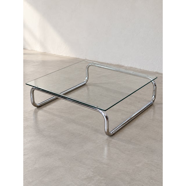 1980s Coffee Table in Chrome and Glass, 1980s For Sale - Image 5 of 8