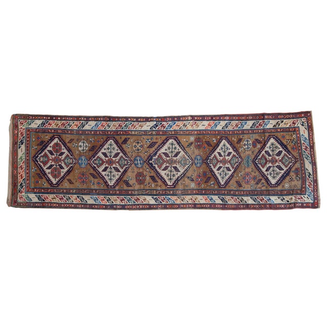 Antique Caucasian Rug Runner - 3'7" X 11'5" For Sale - Image 13 of 13