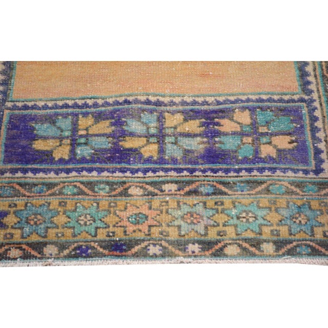 1950s Vintage Turkish Anatolian Hand Knotted Wool Rug, 3'x6'5'' For Sale - Image 5 of 5