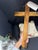 Olive wood cross hand carved in Bethlehem.