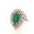 2010s Natural Emerald Diamond Ring 14k Gold 6.1 TCW Certified For Sale - Image 5 of 12