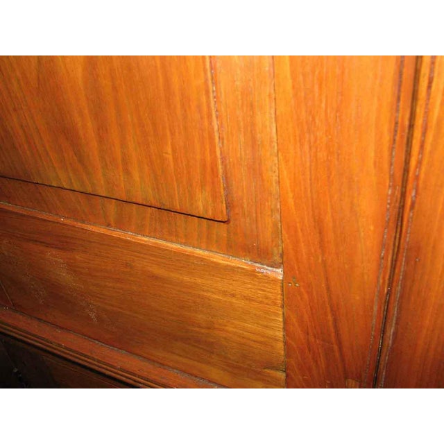 Early American Solid Cherry Wood Corner Cabinet | Chairish