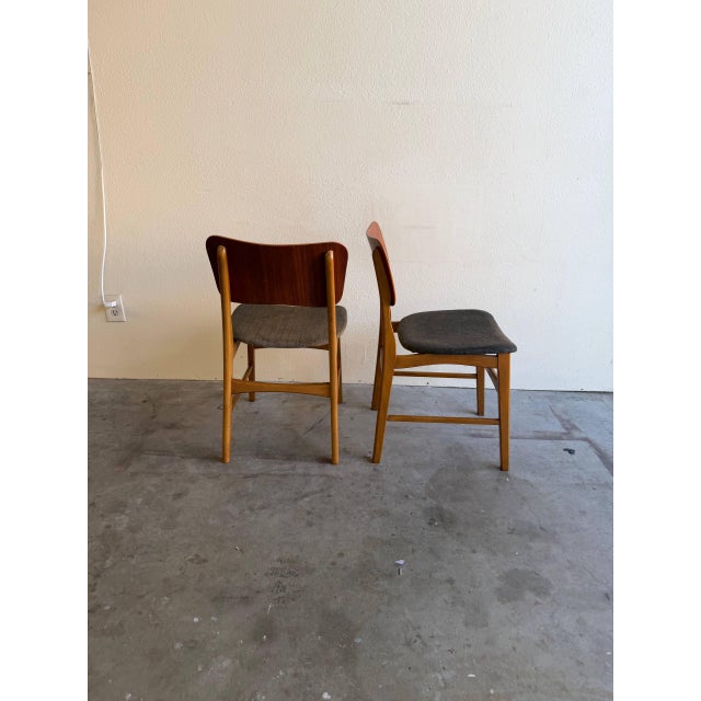 Mid-Century Modern Set of 2 Teak Dining Chairs by Ib Kofod-Larsen for Christensen & Larsen - Danish Modern 1960s For Sale - Image 3 of 10