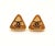 2000 - 2009 Chanel Vintage Gold Plated Triangle Black CC Small Piercing Earrings, A Pair For Sale - Image 5 of 5