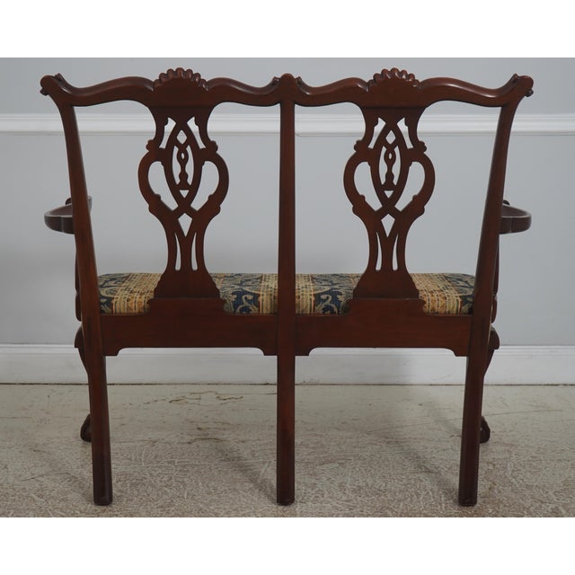 Hickory Chair Mahogany Mt Vernon Chippendale Style Settee For Sale - Image 14 of 18