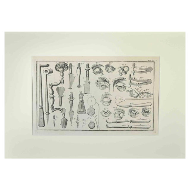Lorenz Heister, Surgical Instruments, Etching, 1750 For Sale