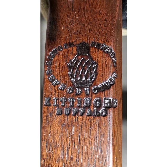 Brown Late 20th Century Kittinger Historic Newport Mahogany Sofa With Bergamo Upholstery Gilted Age Ri For Sale - Image 8 of 8