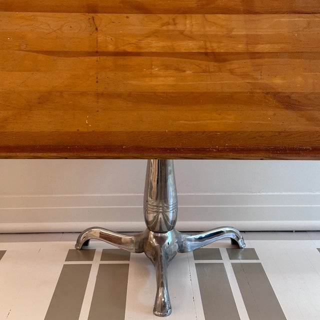 Mid 20th Century Mid 20th Century Drafting Table With Chrome Base For Sale - Image 5 of 12