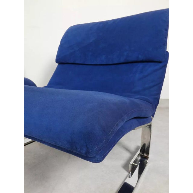 Textile Onda Armchairs by Giovanni Offredi for Saporiti, 1970s, Set of 2 For Sale - Image 7 of 9