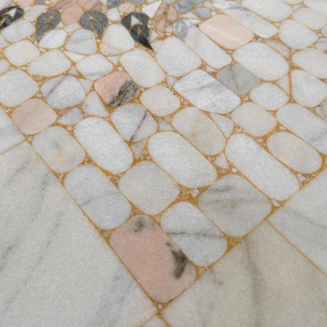 Large Italian Pietra Dura Marble Mosaic Coffee Table For Sale - Image 13 of 16