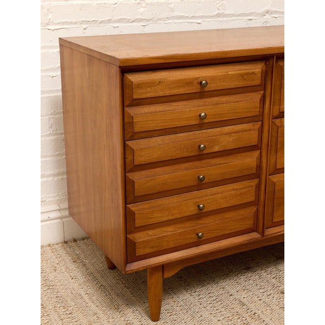 Vintage Mid-Century Modern Walnut Gentleman’s Dresser For Sale - Image 12 of 12