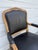 Wood Vintage Louis XV French Carved Wood Fauteuil Armchair With Black Upholstery For Sale - Image 7 of 12