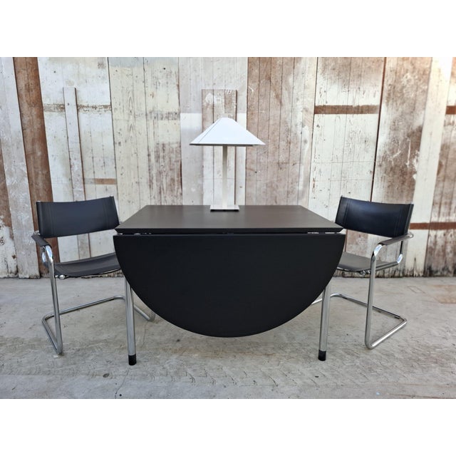 Arco Hangoor Table in Black Maple Veneer attributed to Arnold Merckx, 1985 For Sale - Image 9 of 12