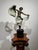 Late 20th Century Large Art Deco Style Patinated Metal Dancer Sculpture With Neoclassical Wood Pedestal For Sale In New York - Image 6 of 15