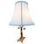 1930s 1930 Hollywood Regency Cast Bronze Scrolling Griffin Table Lamp W/ Lamp Shade For Sale - Image 5 of 11