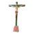 Mid 18th Century Antique Spanish Colonial Wood and Gesso Crucifix For Sale