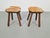Vintage Milk Stools with Cowhide Seats, 1950s, Set of 2 For Sale - Image 4 of 9