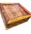 Indian 19th Century Antique Indian Polychrome Wood & Brass 4-Compartment Spice Box For Sale - Image 3 of 11