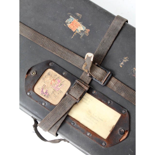 Vintage 1920s Parcel Post Mailing Box Fiber Travel Case For Sale - Image 6 of 14