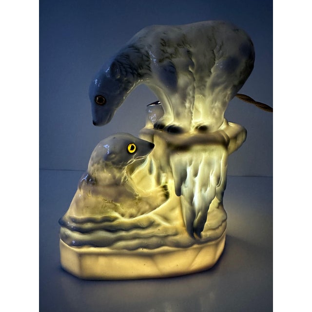 Art Deco Polar Bears Lamp, 1930s For Sale - Image 3 of 17