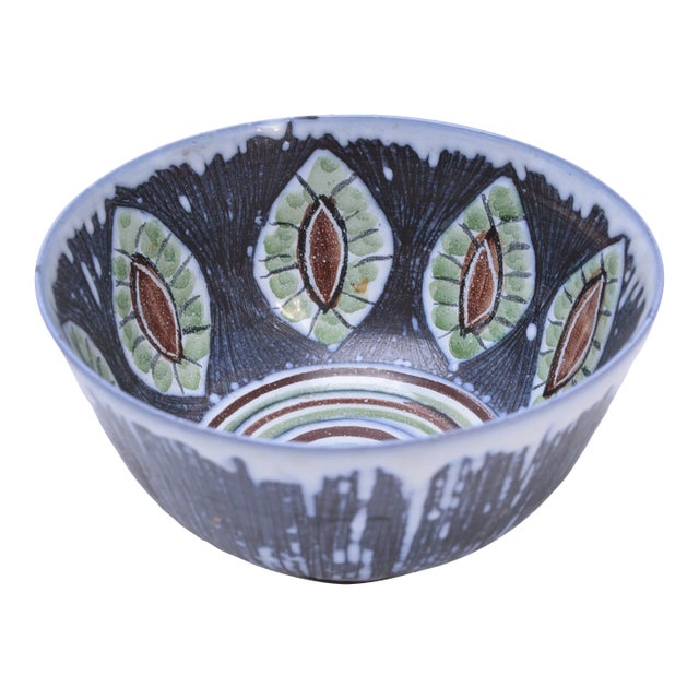 Handmade Swedish Ceramic Bowl from Alingsås Ceramic, 1960s For Sale