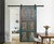 1920s Artisan-Carved Vintage Blue Barn Door – Decorative Closet Door & Architectural Statement Door 80x36 For Sale - Image 5 of 5