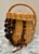 Tan Vintage Wood Woven Storage and Decor Basket With South American Nut Tree Beads. Set of Three For Sale - Image 8 of 12