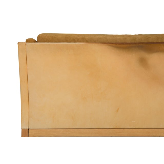 Danish Modern Leather, Tweed & Oak Sofa Model Ej 315 by Erik Jorgensen For Sale - Image 11 of 18