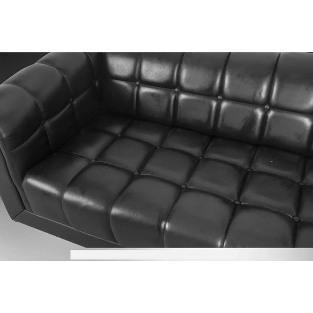 1960s Mid-Century Black Tufted Sofa Edward Wormley for Dunbar Style For Sale - Image 15 of 16