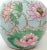 Mid 20th Century Light Blue Turquoise Ginger Jar With Flowers For Sale - Image 5 of 7