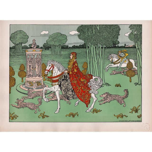 Charles Doudelet, The Chatelaine, 1897, Lithograph on Paper For Sale - Image 10 of 10