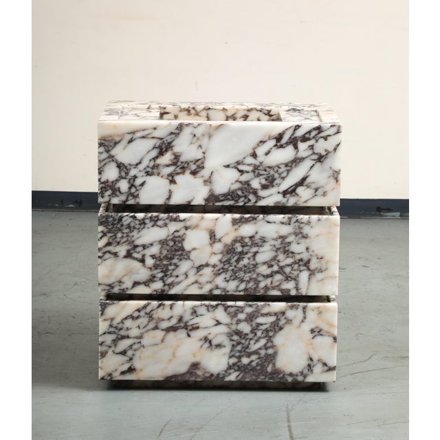 Calacatta Viola Marble Vanity With Drawers & Integrated Sink For Sale - Image 4 of 15