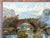 We are selling this charming English folky landscape painting. This simple landscape features an arched bridge over a...