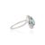 Metal Art Deco 14k White Gold 1 Ct Aquamarine and Diamond Halo Cocktail Ring Size 4 For Sale - Image 7 of 16