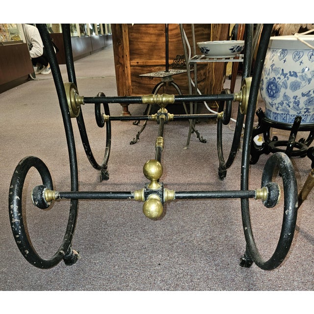 19th Century French Cast Iron & Marble Butcher Shop or Pastry Table For Sale - Image 11 of 14