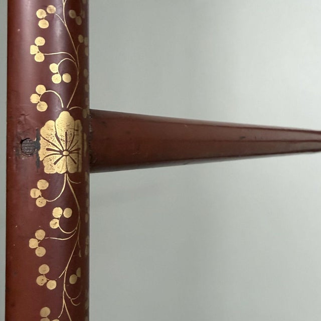 Antique Japanese Ikō Kimono Hanger with Lacquer Decoration, 1920s For Sale - Image 14 of 18